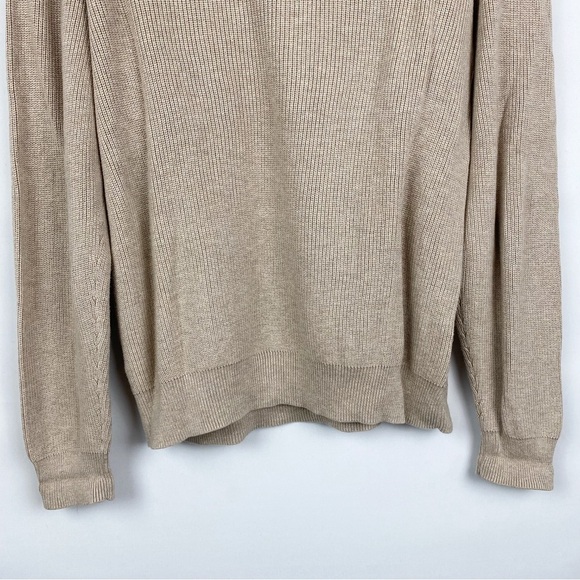 Brooks‎ Brothers Mens Sweater Size XL Supima Cotton 1/4 Zip Knit Pullover Tan - Picture 6 of 9